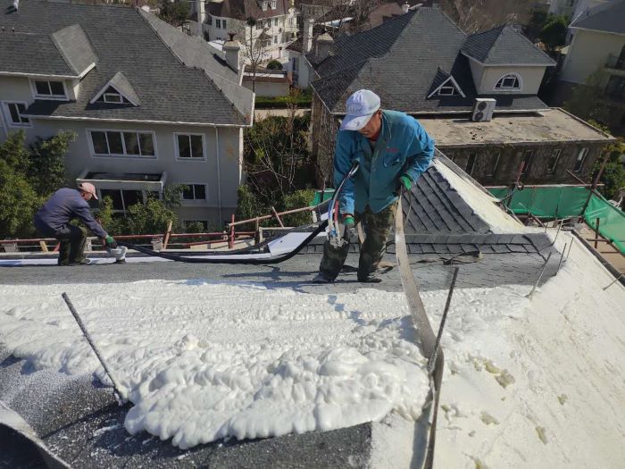 屋顶保温聚氨酯喷涂